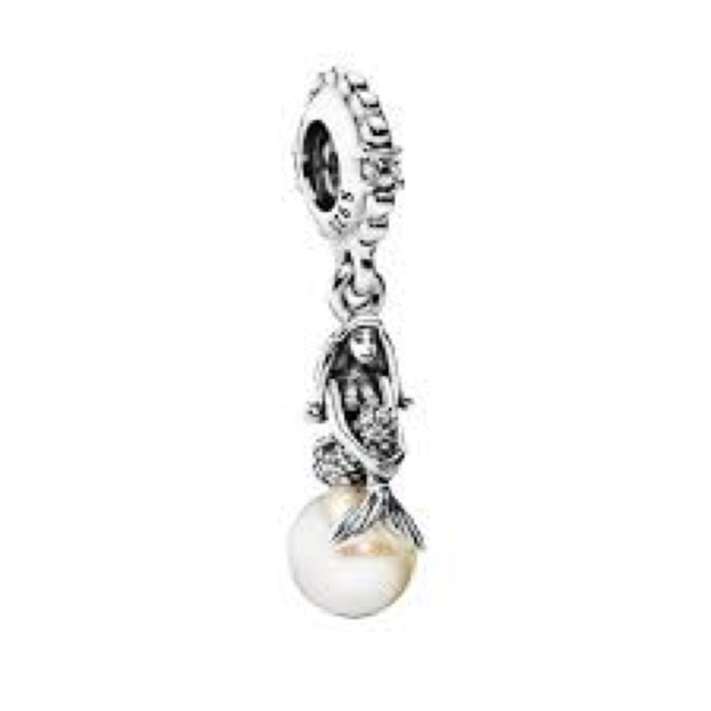 Authentic Pandora -DISNEY THE LITTLE MERMAID ARIEL PEARL DANGLE CHARM
